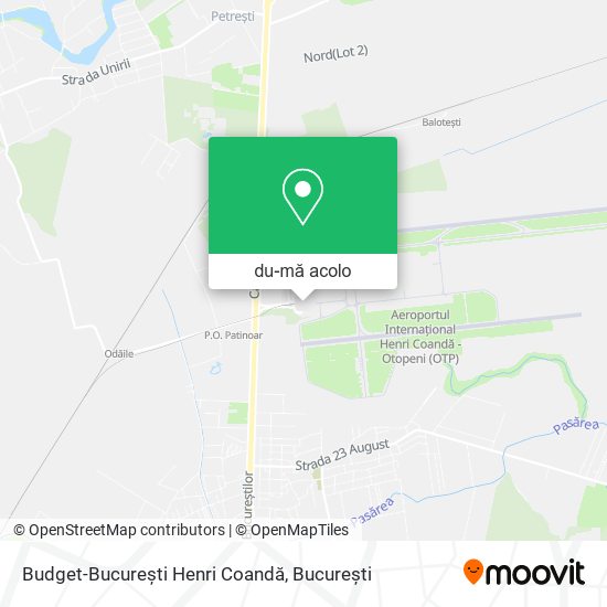 Hartă Budget-București Henri Coandă