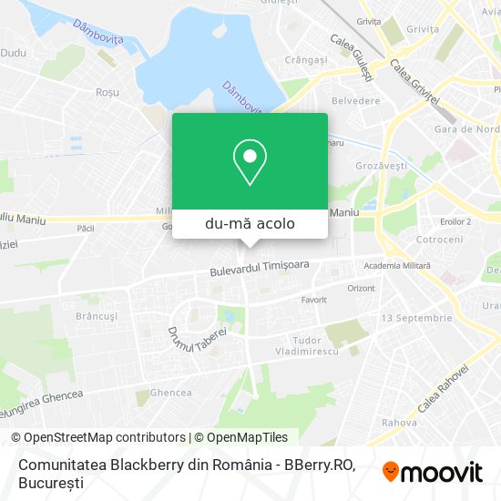Hartă Comunitatea Blackberry din România - BBerry.RO