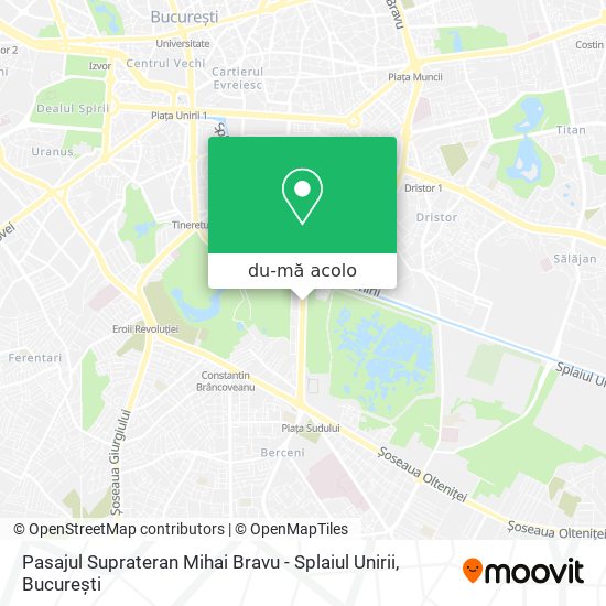 Hartă Pasajul Suprateran Mihai Bravu - Splaiul Unirii