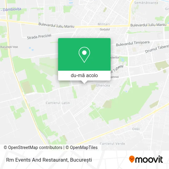 Hartă Rm Events And Restaurant