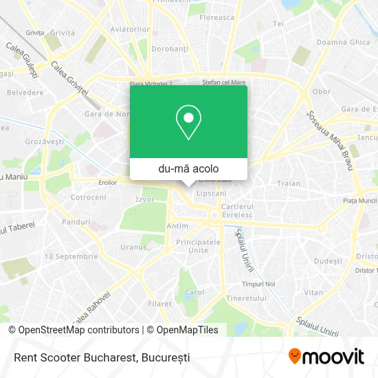 Hartă Rent Scooter Bucharest