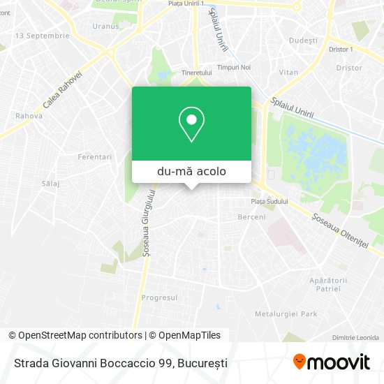Hartă Strada Giovanni Boccaccio 99