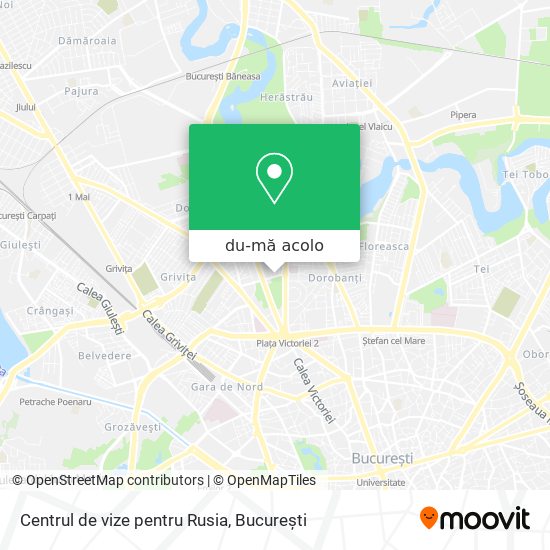 Hartă Centrul de vize pentru Rusia