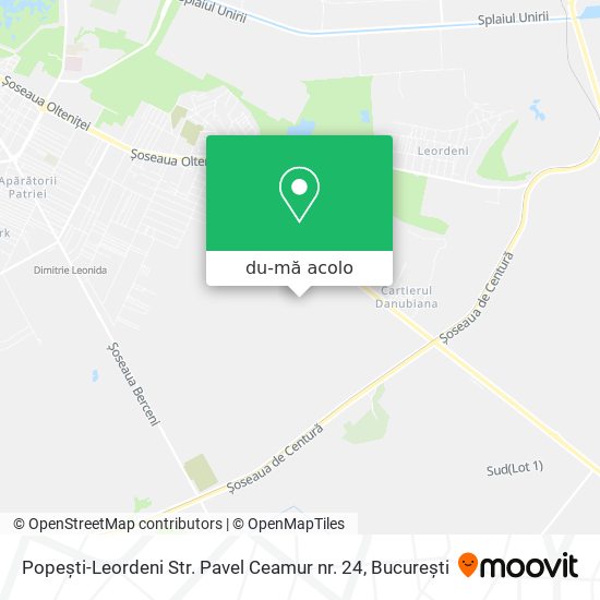 Hartă Popești-Leordeni Str. Pavel Ceamur nr. 24