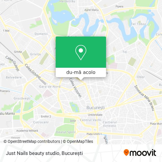 Hartă Just Nails beauty studio
