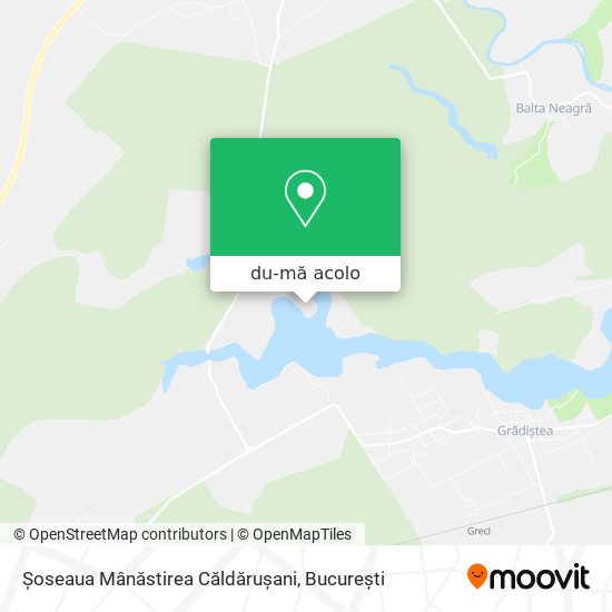 Hartă Șoseaua Mânăstirea Căldărușani