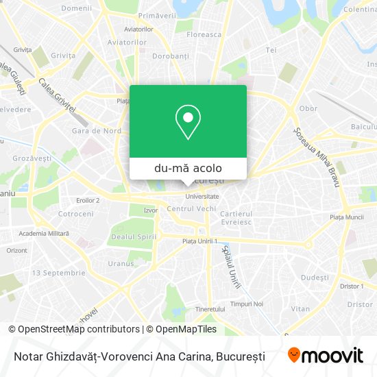 Hartă Notar Ghizdavăț-Vorovenci Ana Carina
