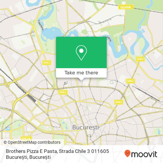 Hartă Brothers Pizza E Pasta, Strada Chile 3 011605 București