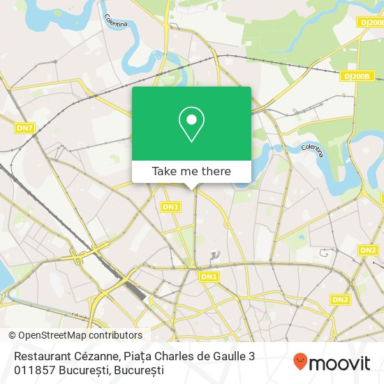 Hartă Restaurant Cézanne, Piața Charles de Gaulle 3 011857 București