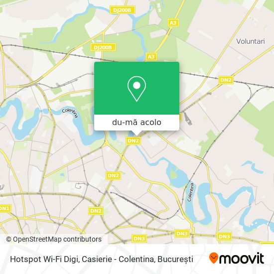 Hartă Hotspot Wi-Fi Digi, Casierie - Colentina