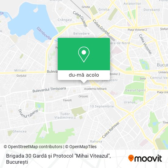 Hartă Brigada 30 Gardă și Protocol "Mihai Viteazul"