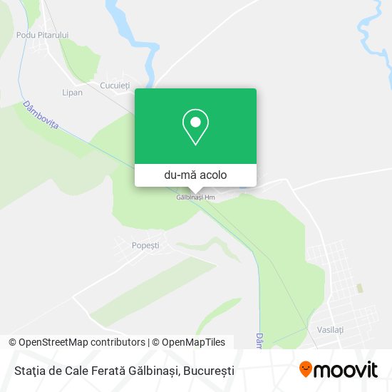 Hartă Staţia de Cale Ferată Gălbinaşi