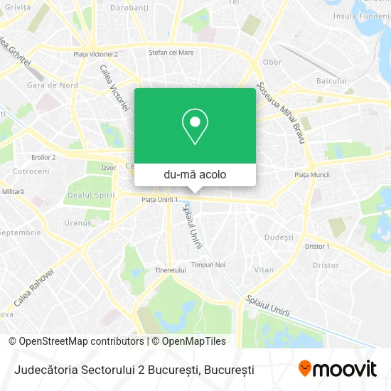 Hartă Judecătoria Sectorului 2 București