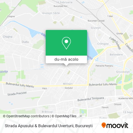 Hartă Strada Apusului & Bulevardul Uverturii