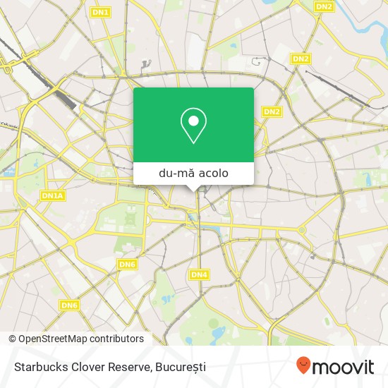 Hartă Starbucks Clover Reserve, Strada Lipscani 71 030033 București
