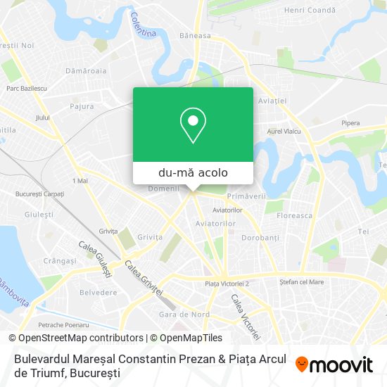 Hartă Bulevardul Mareșal Constantin Prezan & Piața Arcul de Triumf