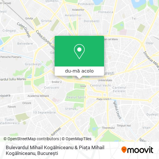 Hartă Bulevardul Mihail Kogălniceanu & Piața Mihail Kogălniceanu