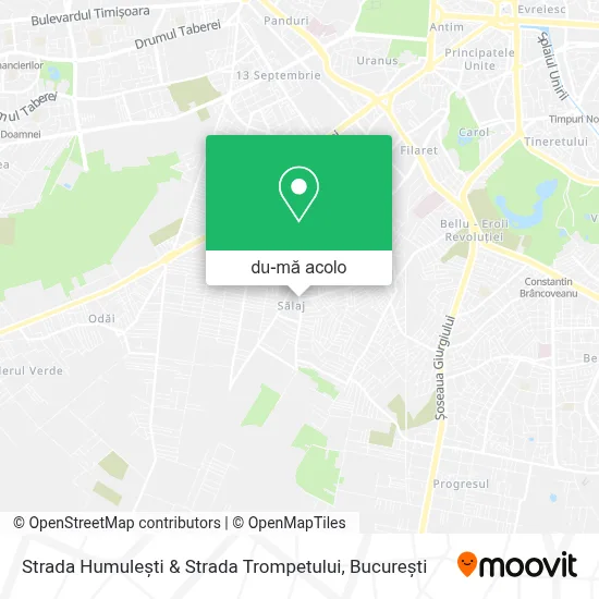 Hartă Strada Humulești & Strada Trompetului