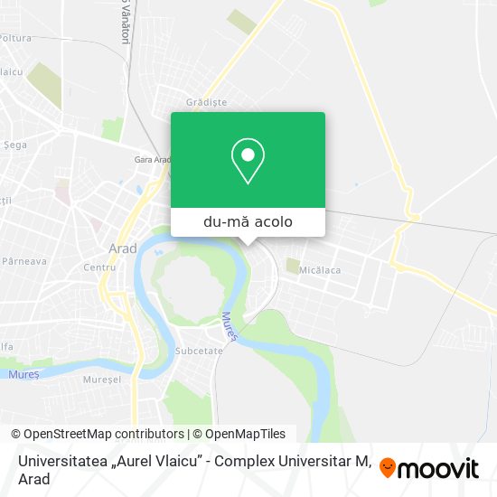 Hartă Universitatea „Aurel Vlaicu” - Complex Universitar M