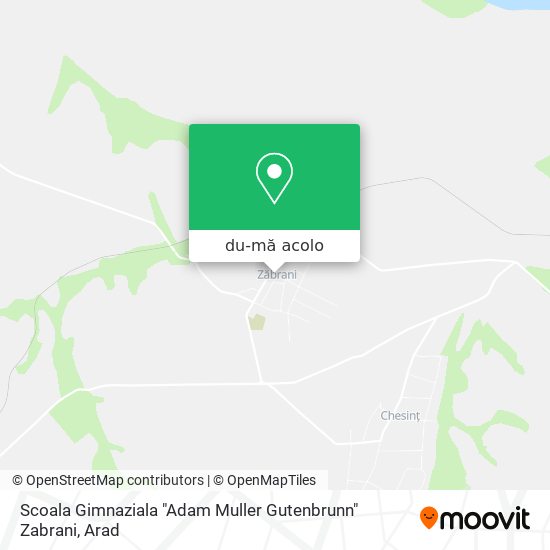 Hartă Scoala Gimnaziala "Adam Muller Gutenbrunn" Zabrani