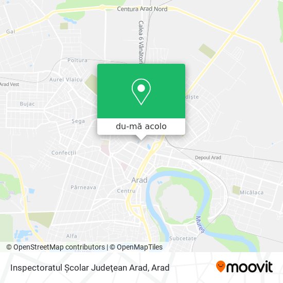 Hartă Inspectoratul Şcolar Judeţean Arad