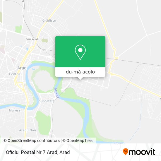 Hartă Oficiul Postal Nr 7 Arad