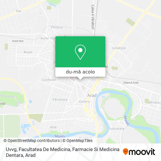 Hartă Uvvg, Facultatea De Medicina, Farmacie Si Medicina Dentara