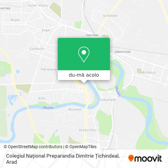 Hartă Colegiul Național Preparandia Dimitrie Țichindeal