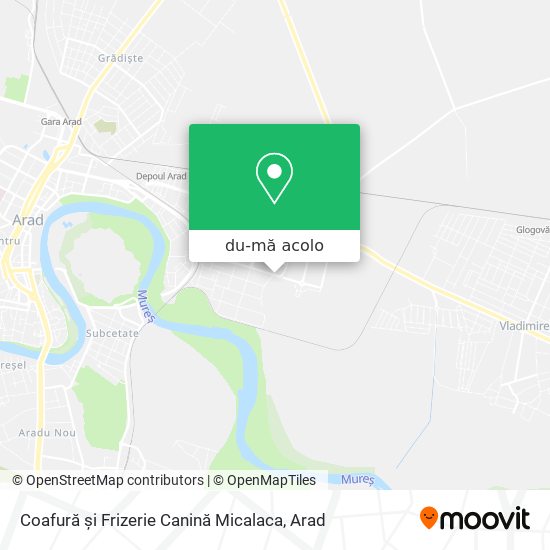 Hartă Coafură și Frizerie Canină Micalaca