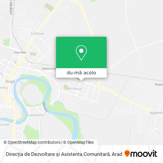 Hartă Direcția de Dezvoltare și Asistenta Comunitară
