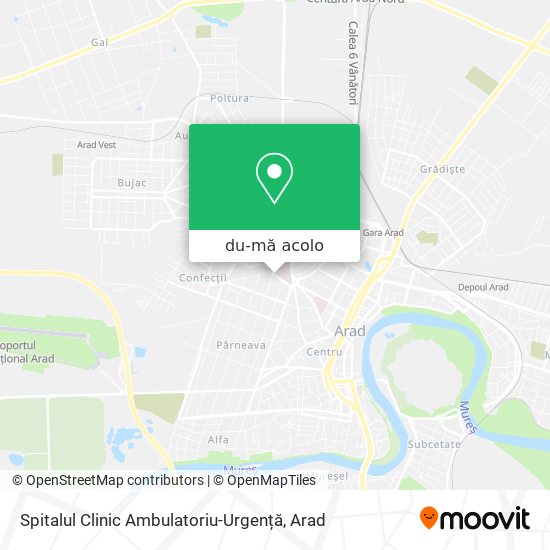 Hartă Spitalul Clinic Ambulatoriu-Urgență