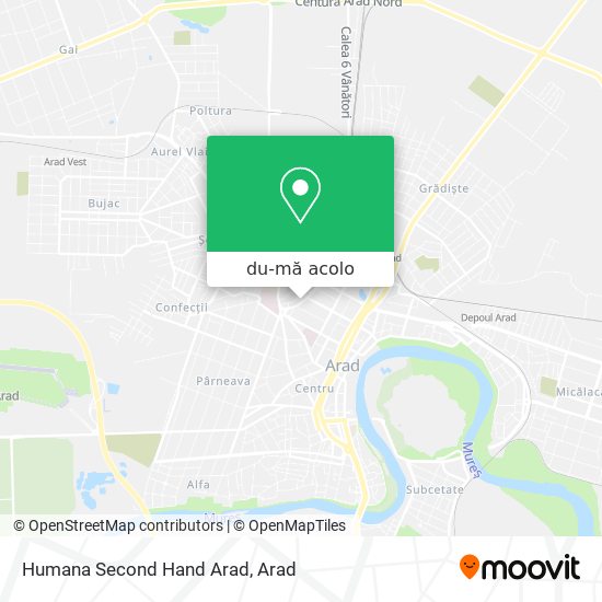 Hartă Humana Second Hand Arad