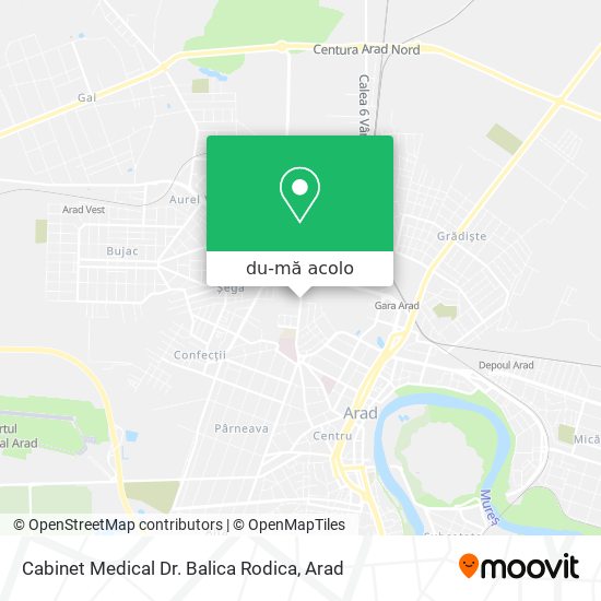 Hartă Cabinet Medical Dr. Balica Rodica