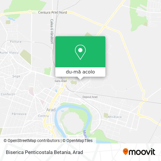 Hartă Biserica Penticostala Betania
