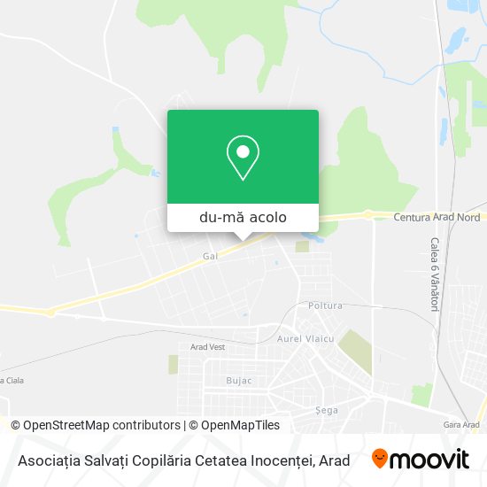 Hartă Asociația Salvați Copilăria Cetatea Inocenței