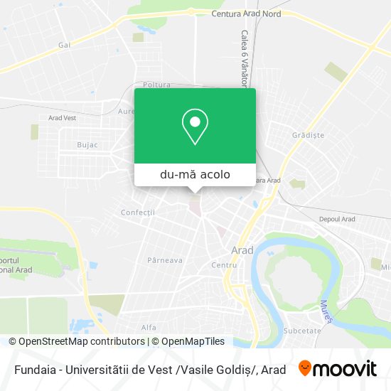 Hartă Fundaia - Universitãtii de Vest /Vasile Goldiş/
