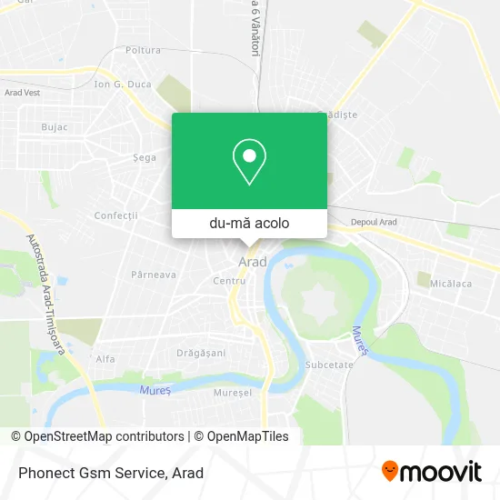 Hartă Phonect Gsm Service