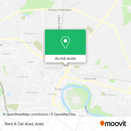 Hartă Rent  A  Car Arad