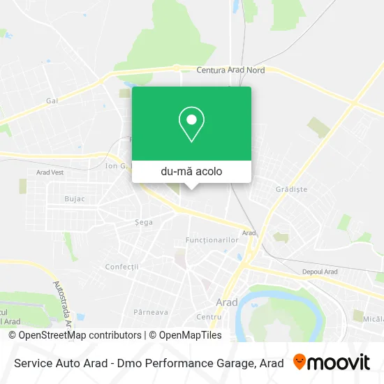 Hartă Service Auto Arad - Dmo Performance Garage