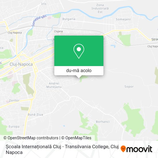 Hartă Școala Internațională Cluj - Transilvania College