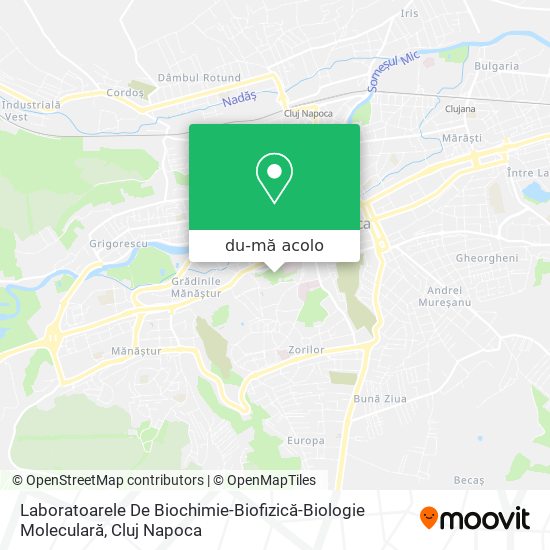 Hartă Laboratoarele De Biochimie-Biofizică-Biologie Moleculară