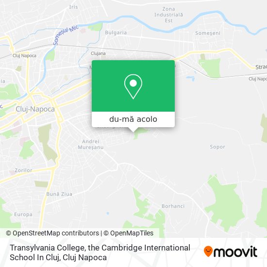 Hartă Transylvania College, the Cambridge International School In Cluj