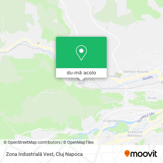 Hartă Zona Industrială Vest