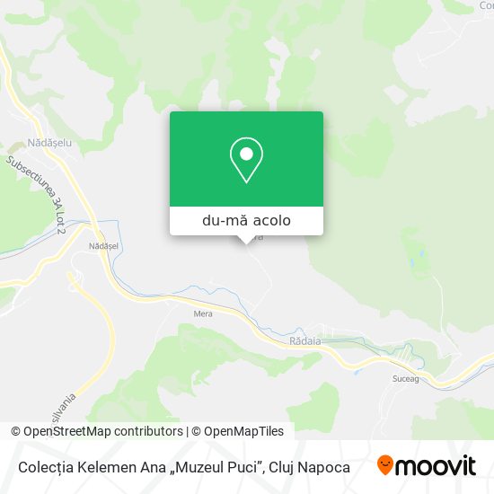 Hartă Colecția Kelemen Ana „Muzeul Puci”