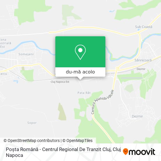 Hartă Poșta Română - Centrul Regional De Tranzit Cluj