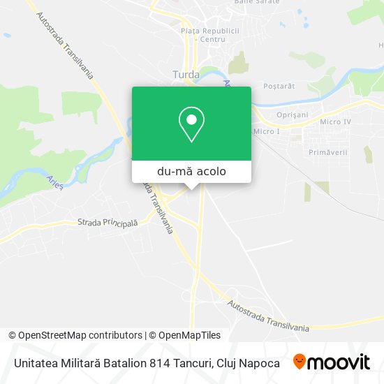 Hartă Unitatea Militară Batalion 814 Tancuri