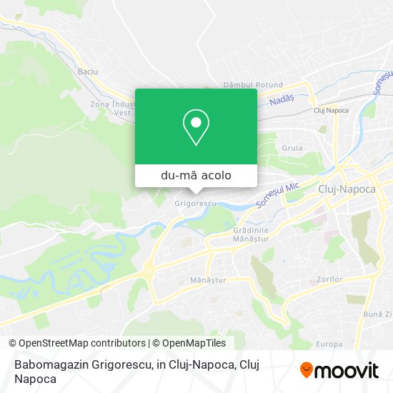Hartă Babomagazin Grigorescu, in Cluj-Napoca