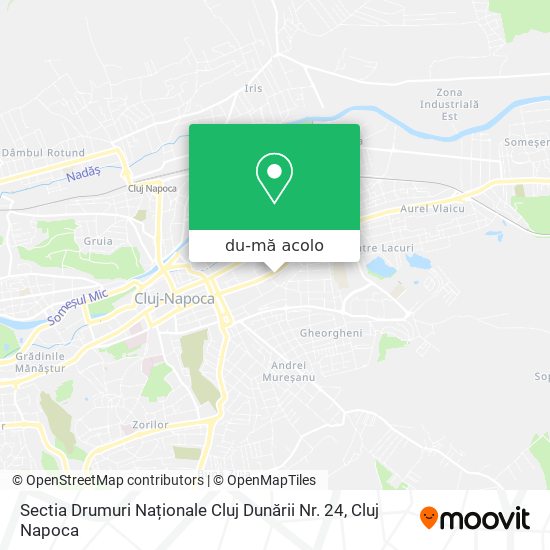 Hartă Sectia Drumuri Naționale Cluj Dunării Nr. 24