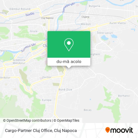 Hartă Cargo-Partner Cluj Office