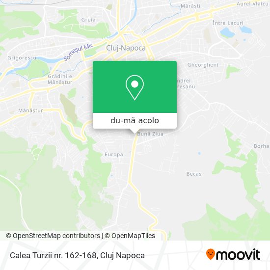 Hartă Calea Turzii nr. 162-168